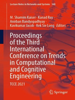 cover image of Proceedings of the Third International Conference on Trends in Computational and Cognitive Engineering